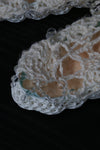 Susanfang crochet craft flat shoes AW21SHO05CORWHT